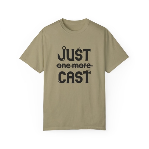 Elevate Your Style with Our Just Cast Print Garment-Dyed T-shirt