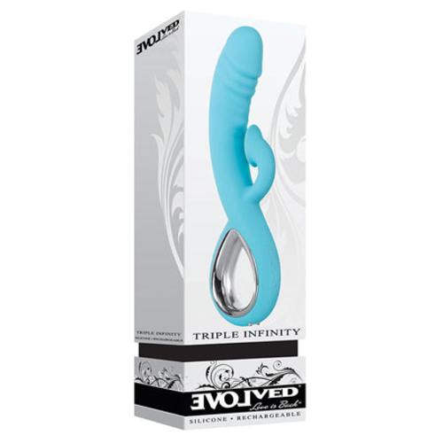 Evolved Triple Infinity Rechargeable Heating Suction Silicone Dual