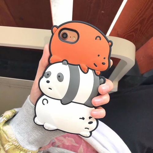 3D Cartoon We Bear Bears Brothers Phone Case