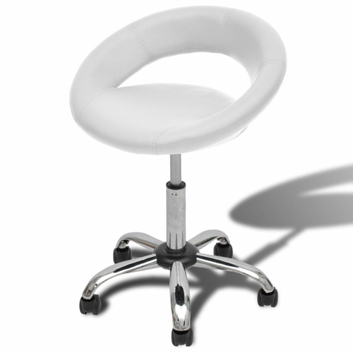Professional Salon Spa Stool Swivel White Eclipse Design