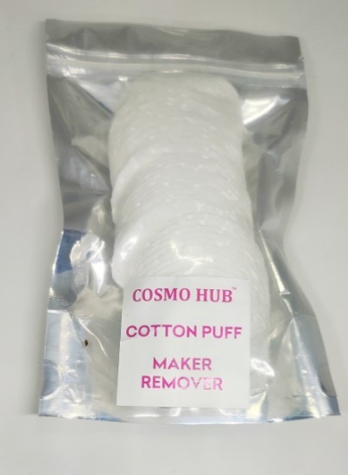 Pure Cotton Puffs Makeup Remover - 50 pcs