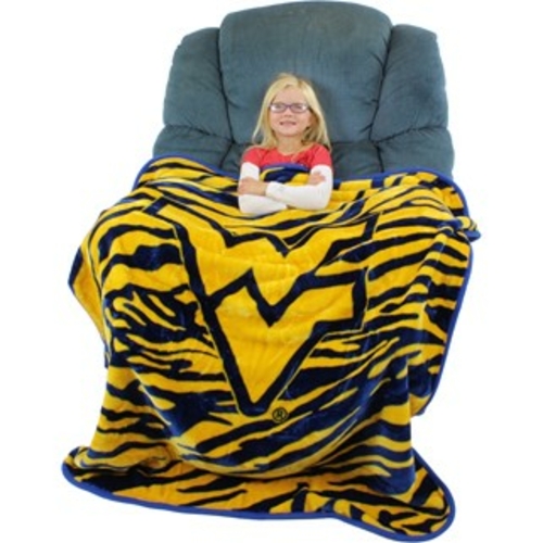 Collegecovers WVATHSM West Virgina Mountaineers Raschel Throw Blanket 