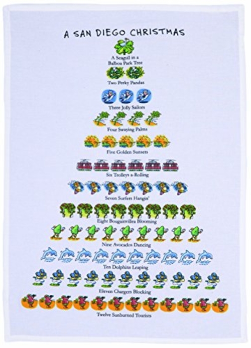 Mistletoe 04DP39WC 18 x 26 in. A San Diego Christmas Kitchen Towel - P