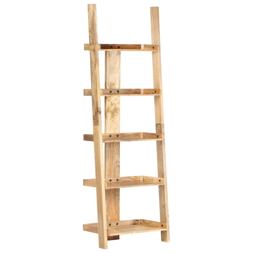 5-Tier Bookshelf 23.6"x14.6"x131.5" Solid Mango Wood