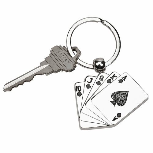 Creative Gifts 002438 3 in. Playing Cards Key Chain