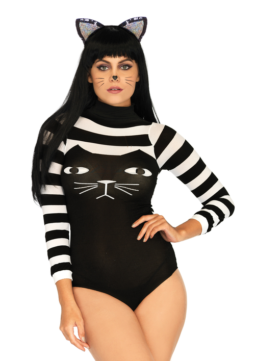 Striped Cat Bodysuit - One Size