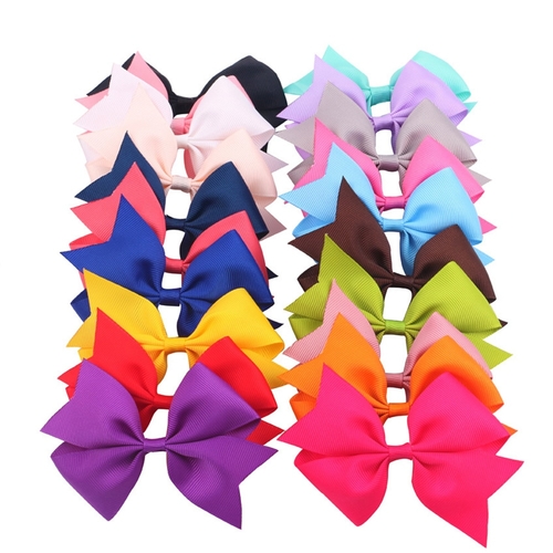 20x Baby Girl 10cm Large Bowknot Grosgrain Ribbon