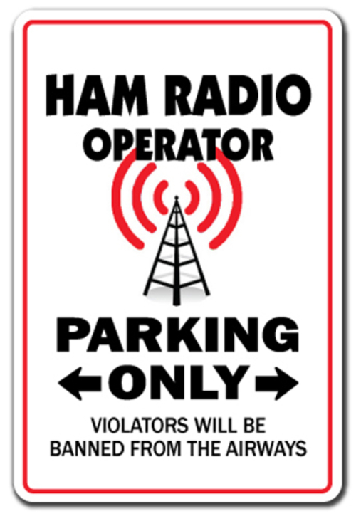 SignMission D-8-Z-Ham Radio Operator 8 x 12 in. Ham Radio Operator Par