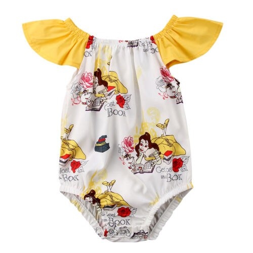 Newborn Baby Girls Floral Cartoon Jumpsuit