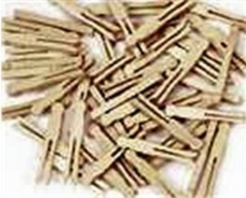 Loew Cornell 2473 No-Roll Slotted Clothespins- 40-Count
