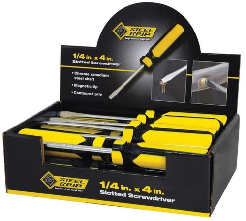 Steel Grip 2265353 0.25 x 4 in. Slotted Screwdriver Counter Top Displa