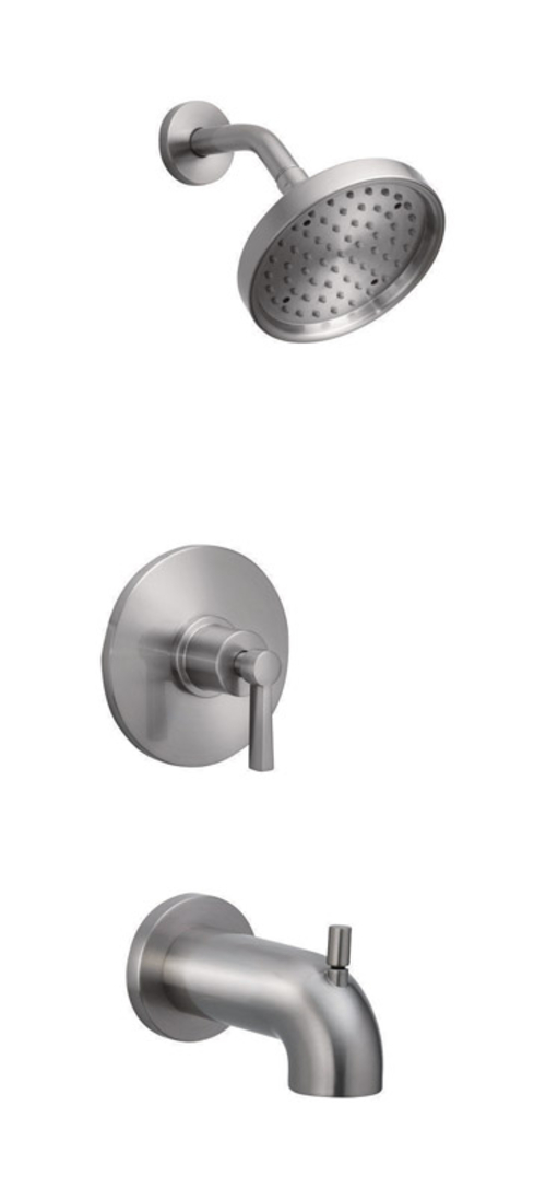Oakbrook 4875092 Coastal One Handle Tub & Shower Faucet, Brushed N