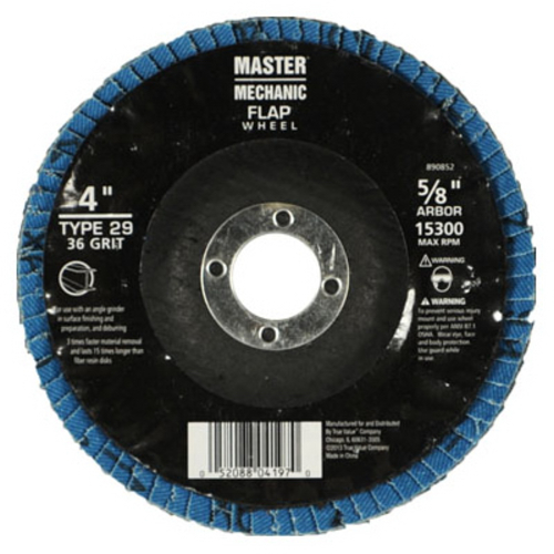 Disston 890852 4 x 0.62 in. 36 Grit Master Mechanic Flap Disc