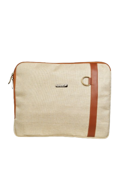 Stylish Solid Design Jute Laptop Sleeve Eco-Friendly Protection for