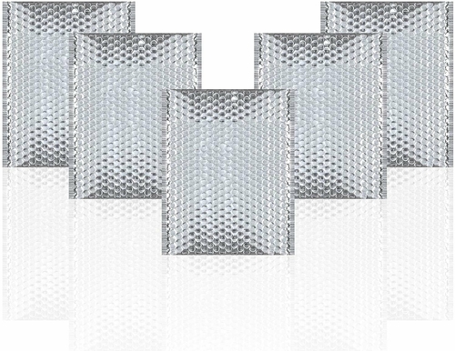 Pack of 10 Silver Thermal Insulated Bubble Mailers 11x15 Food Grade
