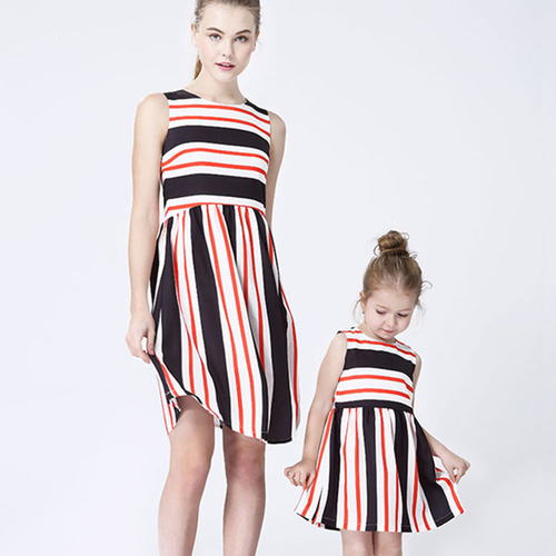 Fashion Cute Girls Dress 2019 Summer Mommy＆Me