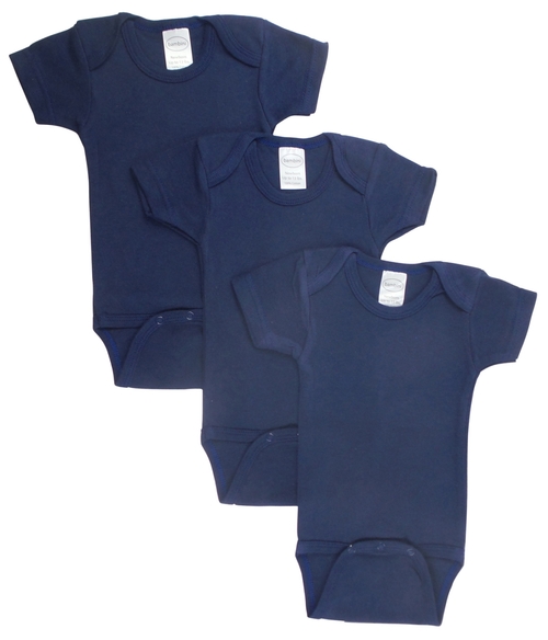 Bambini LS-0189 Bodysuit, Navy - Small - Pack of 3