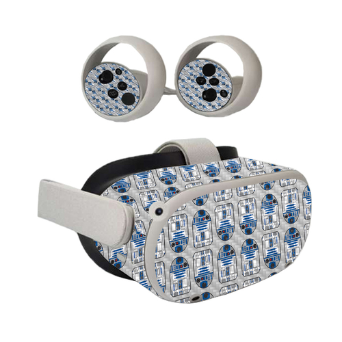 MightySkins CF-OCQU2-Galaxy Bots Carbon Fiber Skin for Oculus Quest 2 