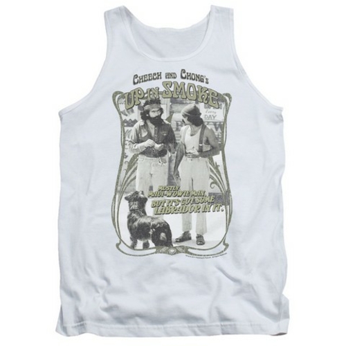 Trevco Cheech & Chong-Labrador Adult Tank Top, White - XL