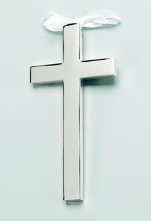 Creative Gifts International 002880 4.75 x 2.5 in. Cross with White Ri