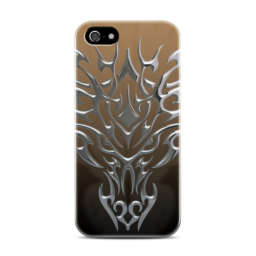 DecalGirl AIP5HC-TRIBALDRAGONCHROME Apple iPhone 5 Hybrid Case - Triba