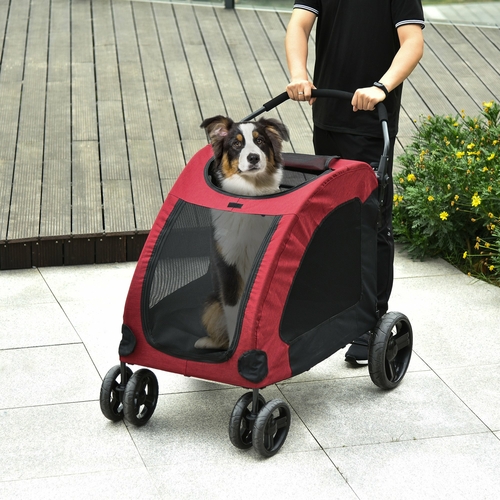 PawHut Pet Stroller Universal Wheel  Ventilated Foldable Medium or