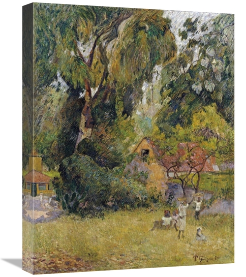 Global Gallery GCS-266365-22-142 22 in. Huts Under the Trees Art Print