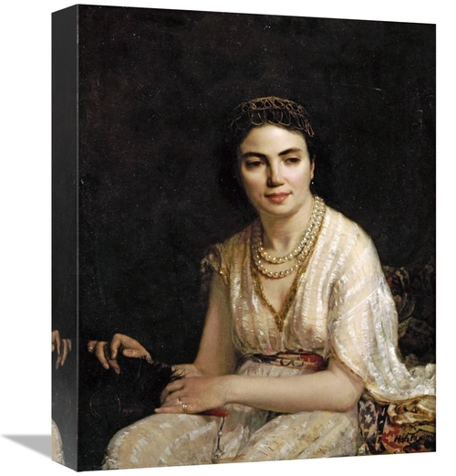 Global Gallery GCS-268055-16-142 16 in. Portrait of a Woman Wearing a 