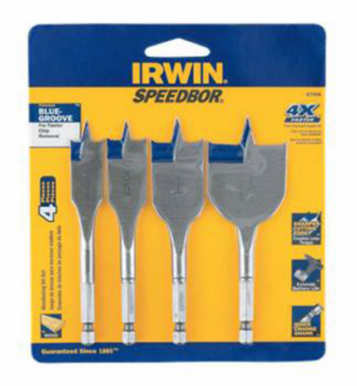 Irwin 87954 4 Piece Spade Bit Set