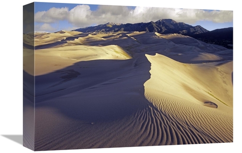Global Gallery  12 x 16 in. Rippled Sand Dunes with Sangre De Cristo M