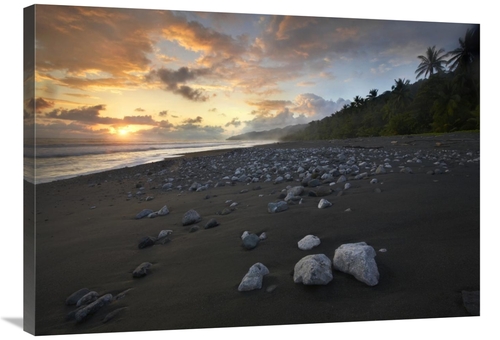 Global Gallery GCS-396338-36-142 36 in. Rocks on Beach, Corcovado 