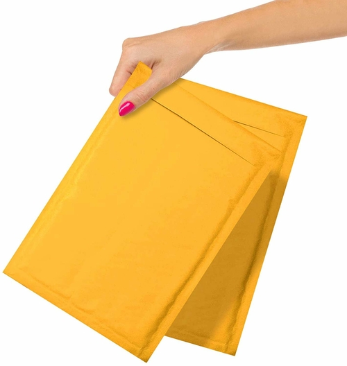 Pack of 300 Gold Kraft Bubble Padded Envelopes 8.5 x 13 Bubble