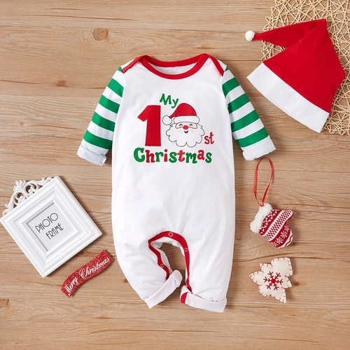 Infant Baby Boys Girls Christmas Cartoon Santa