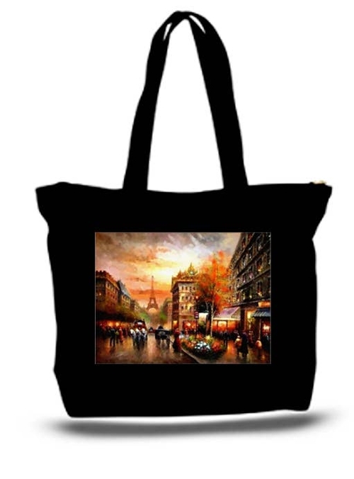Paris Nights 1890 Large Tote Grocery & Stuff Bag