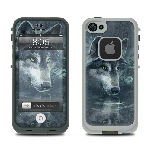 DecalGirl LCI5-WOLFREF Lifeproof iPhone 5 Case Skin - Wolf Reflection