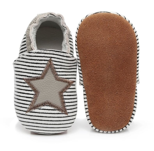 Soft Genuine Leather Stripe big star pattern Baby