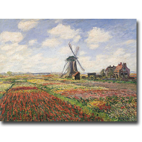 Artistic Home Gallery 1216AM787SAG Tulip Fields with Windmill by Claud