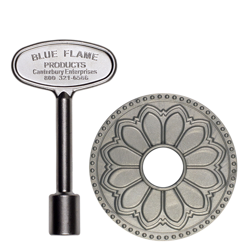 Blue Flame FCH.SS.01 3 in. Magnetic - Hermosa Flange Cover with Key&#4