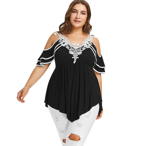  Women Summer Plus Size 5XL Layered Cold