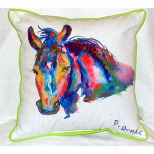 Betsy Drake ZP150 Nellie - Horse Indoor & Outdoor Throw Pillow- 20 x 2