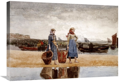 Global Gallery GCS-268120-30-142 30 in. Two Girls on the Beach, Ty