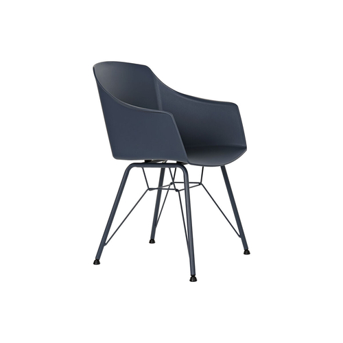 Chair DKD Home Decor Blue Black Navy Blue 56 x 53 x 81 cm 56 x 51 x