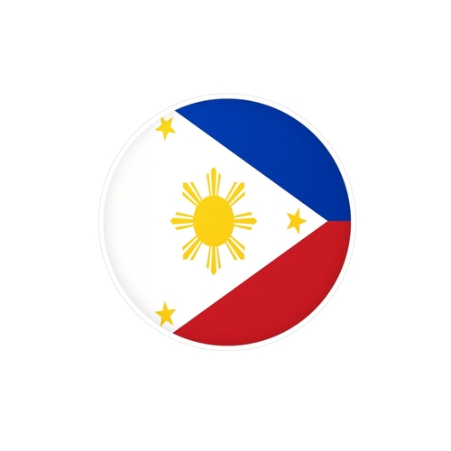 Autocollant rond Drapeau des Philippines Drapeau des Philippines en pl