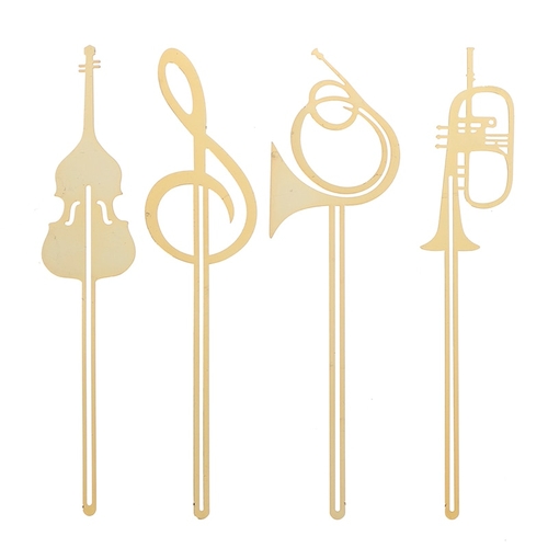 Creative Cute Gold Musical Instruments