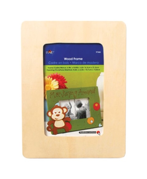 Plaid 97543 Natural Wood Rectangle Frame  Beige - 0.25 x 8.5 x 6.5 in.