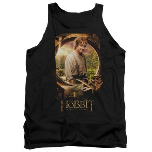 Main Trevco The Hobbit-Bilbo Poster Adult Tank Top- Black - 2X image