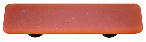 Hot Knobs HK9052-PA Opaline Burnt Orange Rectangle Glass Cabinet Pull