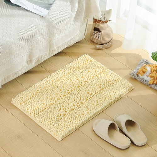 Absorbent Non Slip Microfiber Bath Rugs Chenille