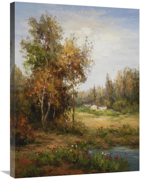 Global Gallery GCS-132565-2432-142 24 x 32 in. Poppies Pond Art Print 