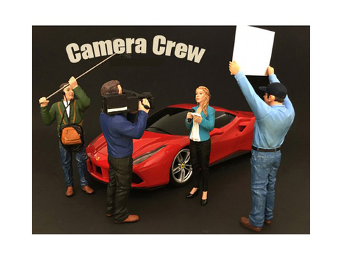 Camera Crew 4 Piece Figure Set For 1:24 Scale Models by American